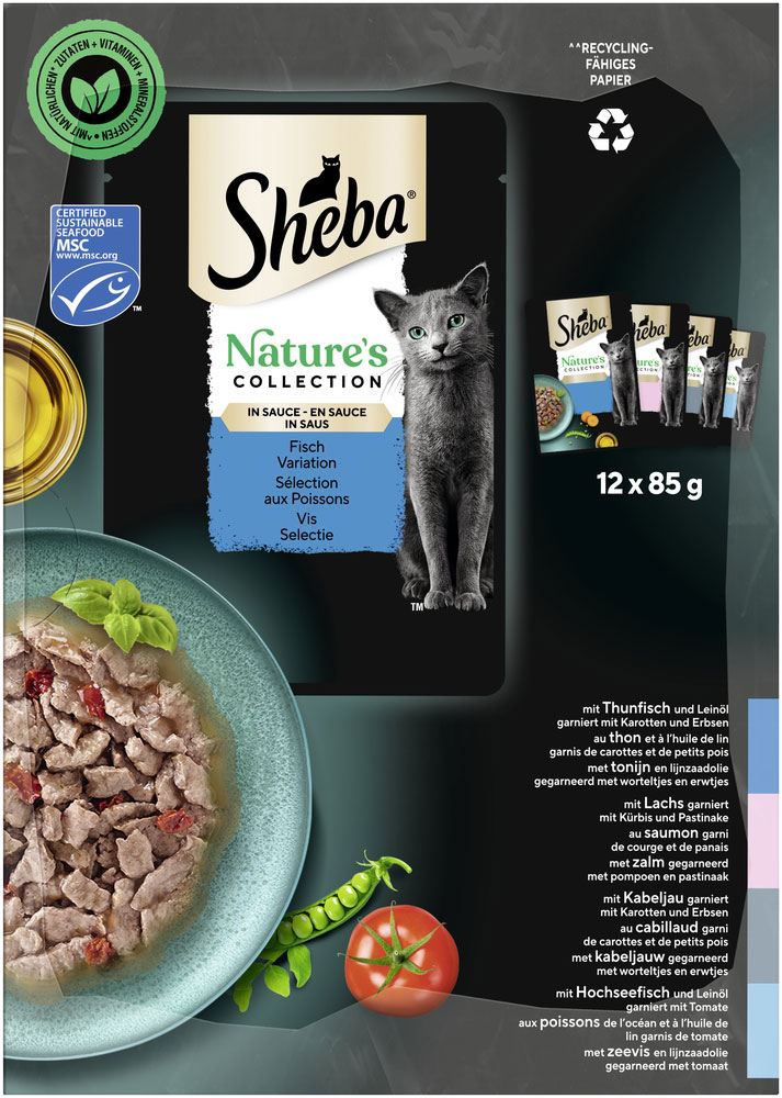 Sheba - Natures Collection Sauce Lover Feine Vielfalt - 4 x 12X85g - 5