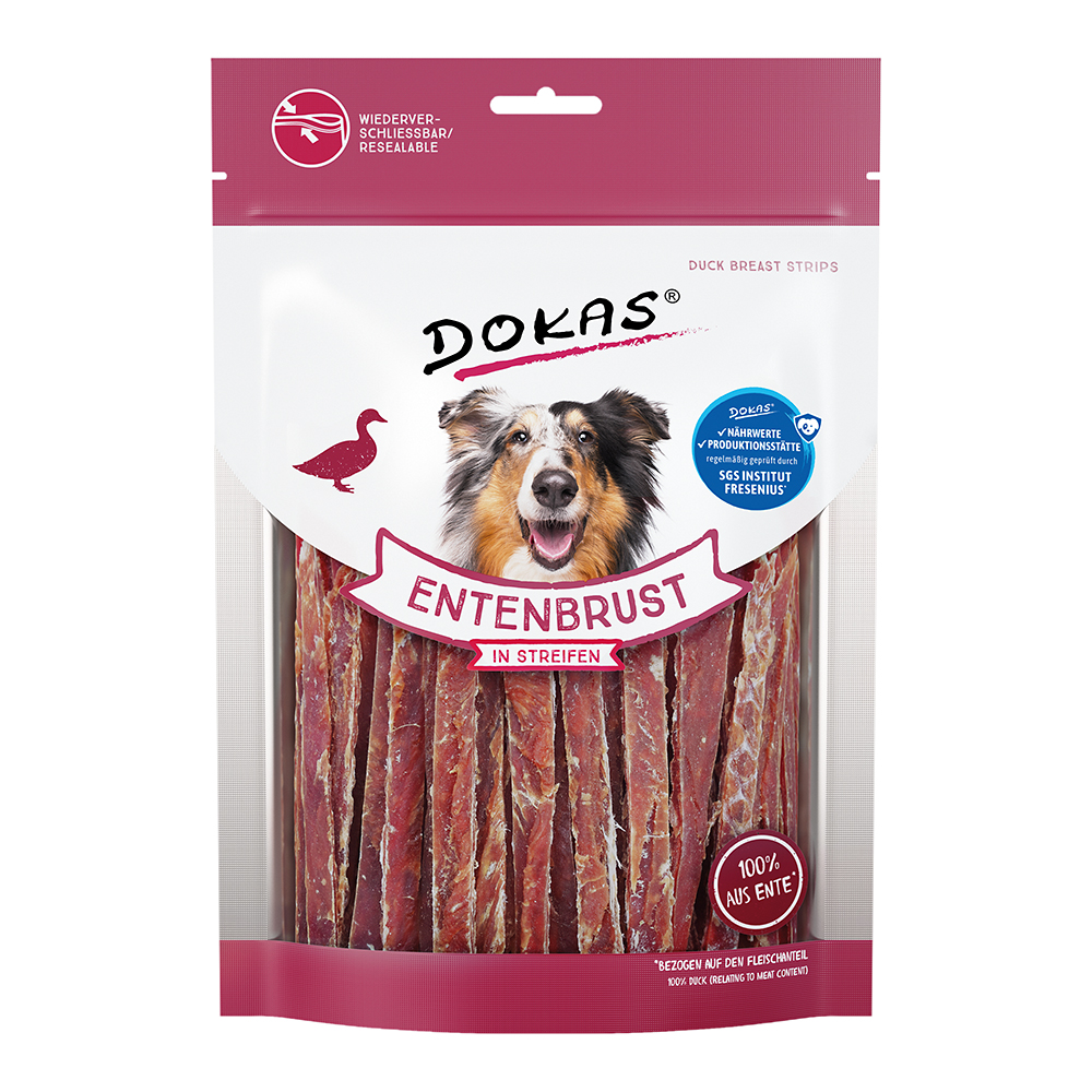 Entenbrust in Streifen