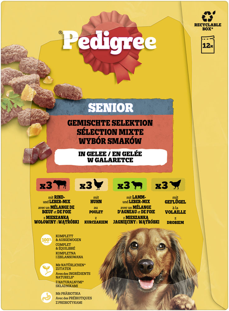 Pedigree - MP Senior in Gelee - 4 x 12X100g - 5
