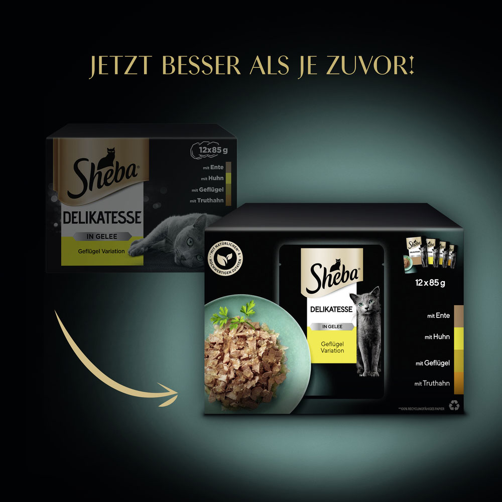 Sheba - MP Delikatesse Geflügel Variation - 4 x 12X85g - 8