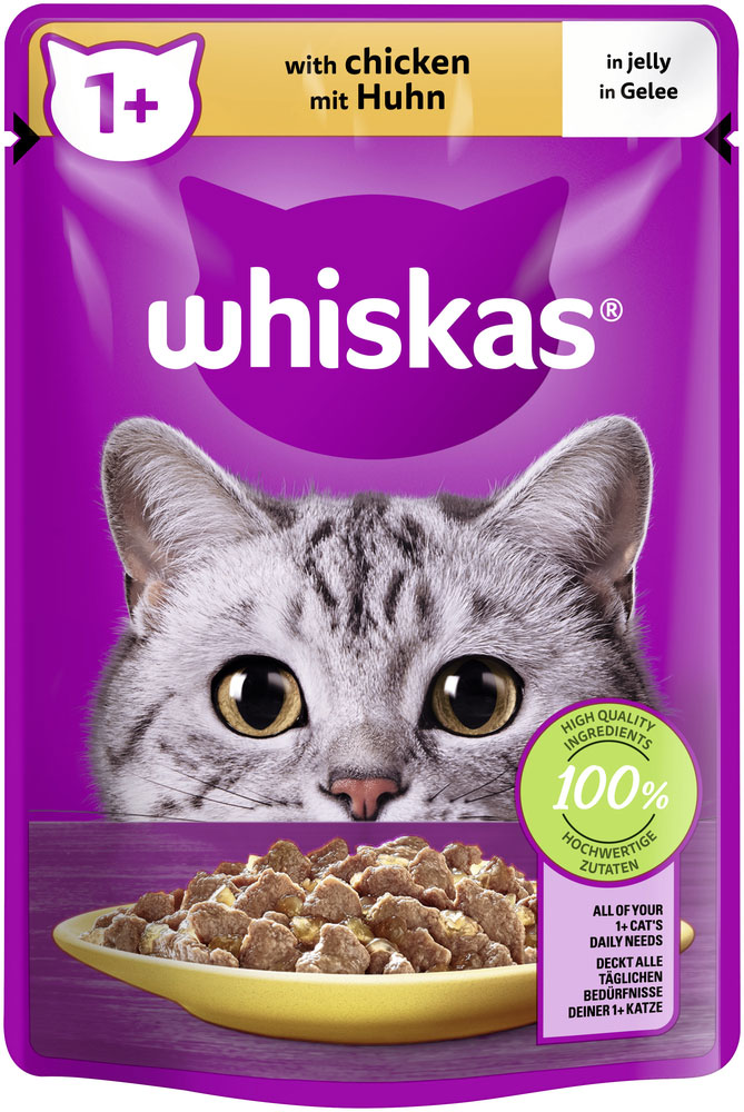 Whiskas - Whiskas 1+ mit Huhn in Gelee - 28 x 85g - 2