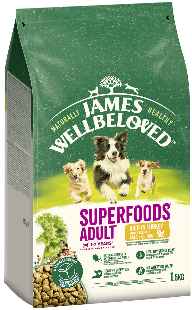 James Wellbeloved - Reich an Truthahn mit einer Mischung aus Grünkohl & Quinoa - 3 x 1,5kg - 3