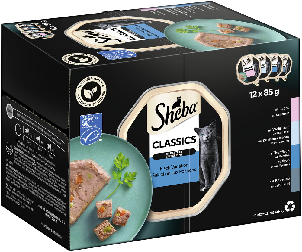 Sheba - Multipack Classics in Pastete Fisch Variation MSC - 1 x 12X85g - 2