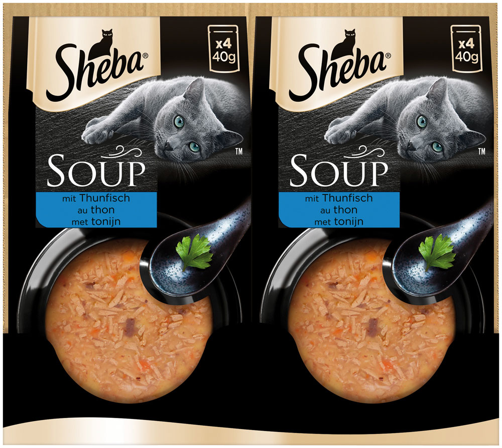 Sheba - Multipack Soup mit Thunfisch - 1 x 4X40g - 3