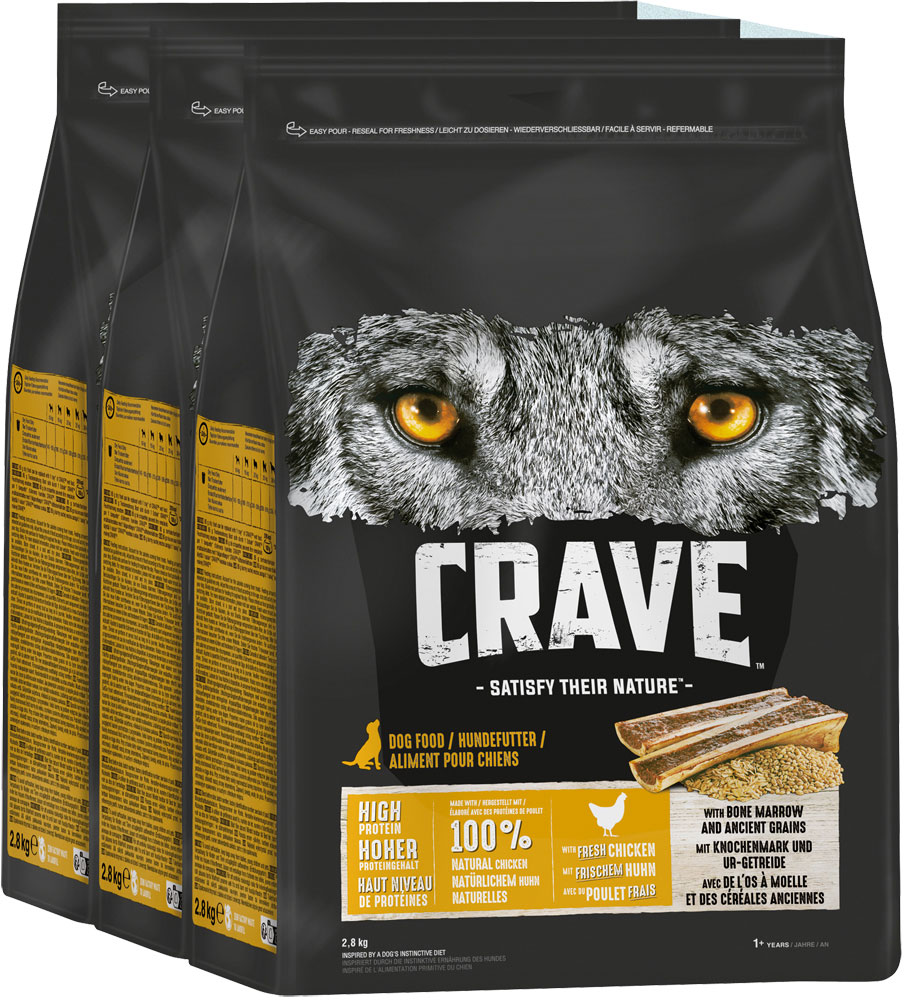 Crave - Huhn mit Knochenmark & Urgetreide - 1 x 2,8kg - 2