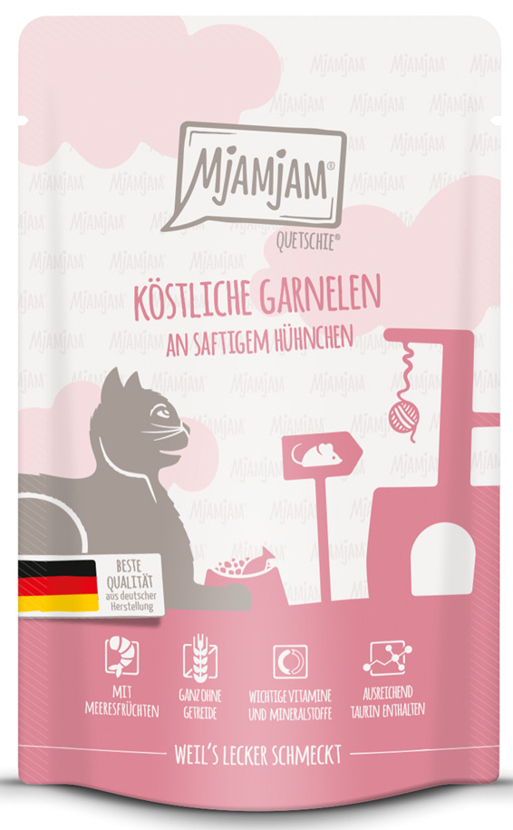 köstliche Garnelen an saftigem Hühnchen