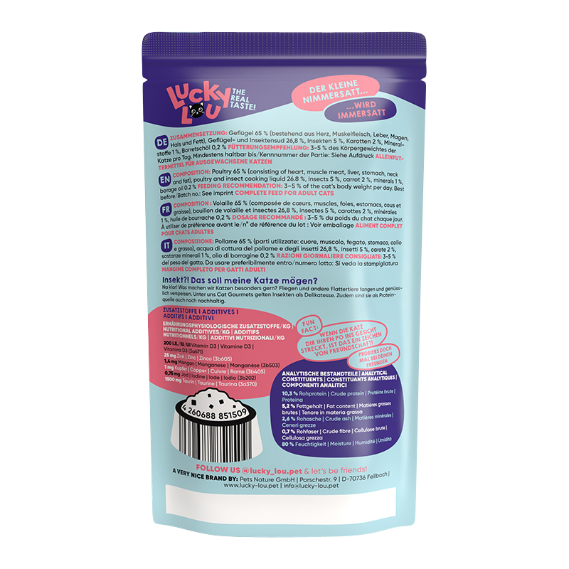 Lucky Lou - Gelfügel & Insekten - 16 x 125g - 2