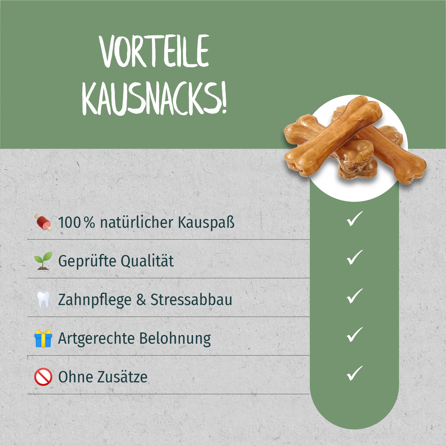 Primox - Kauknochen 8cm 75g - 1 x 5 Stück - 3