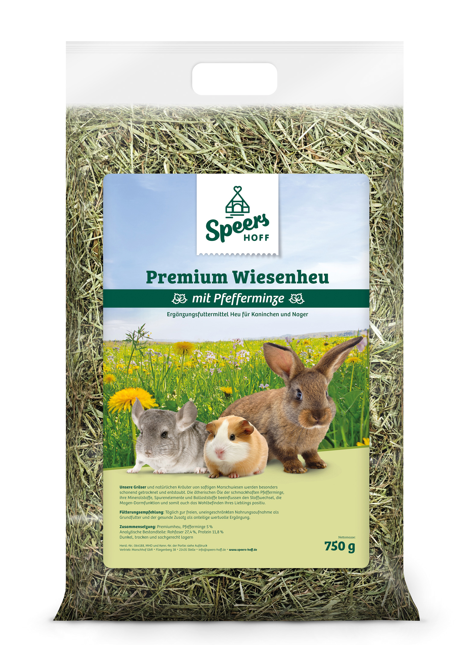 Premiumheu mit Pfefferminze