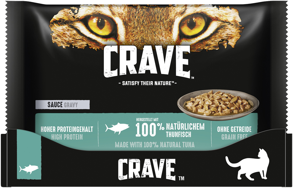 Crave - Multipack mit Thunfisch in Sauce - 1 x 4X85g - 3