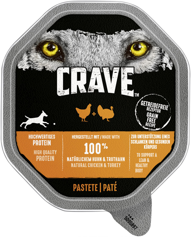 Crave - Pastete mit Huhn & Truthahn - 14 x 150g - 2
