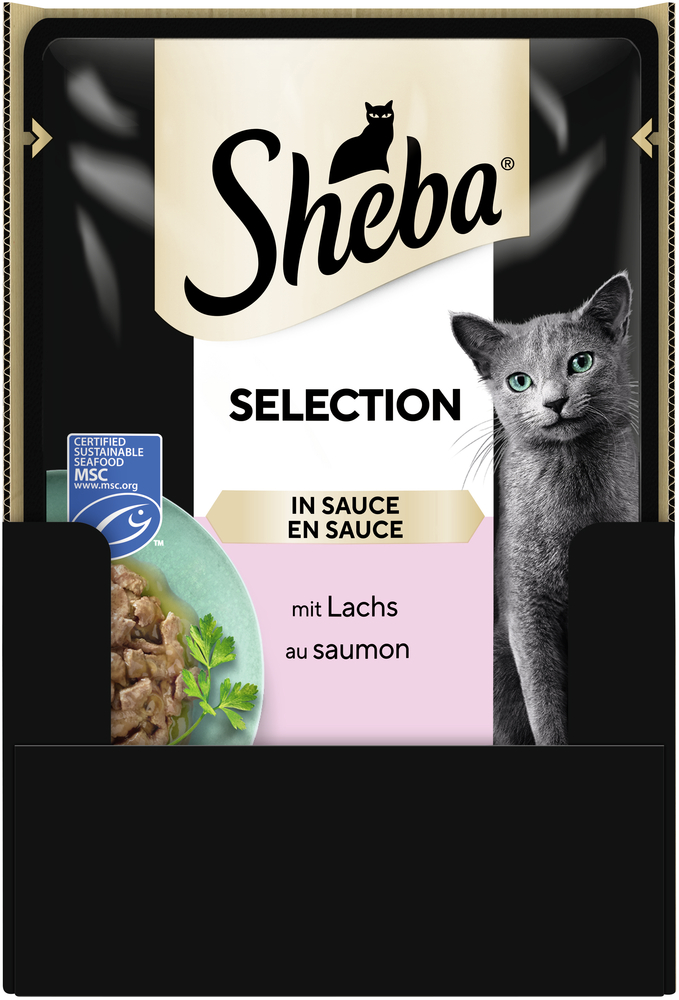 Sheba - Selection in Sauce mit Lachs - 28 x 85g - 3