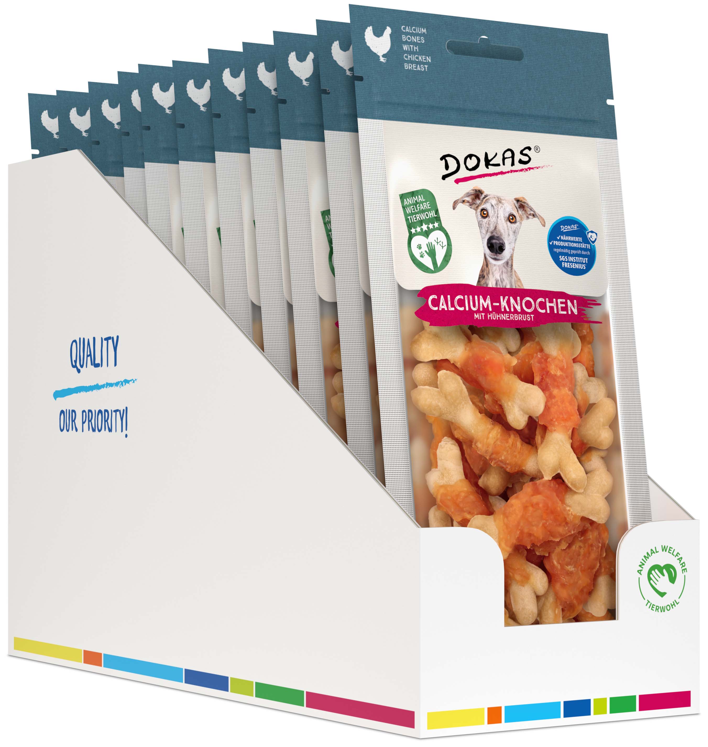 Dokas - Calcium-Knochen mit  Hühnerbrust - 1 x 75g - 2
