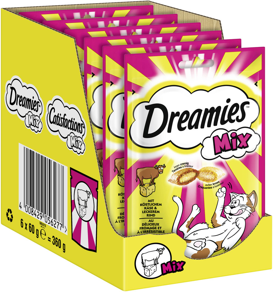 Dreamies - Mix Käse&Rind 60g - 6 x 60g - 2