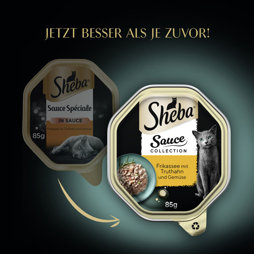 Sheba - Sauce Collection Frikassée mit Truthahn und Gemüse - 22 x 85g - 5