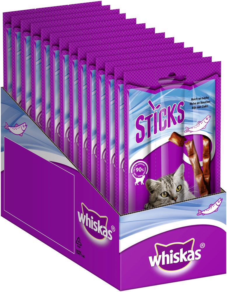 Whiskas - Sticks Lachs 36g - 1 x 36g - 2