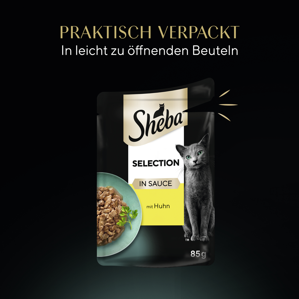 Sheba - Selection in Sauce mit Huhn - 28 x 85g - 9
