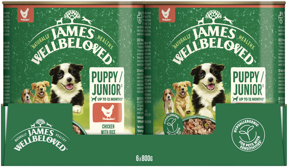 James Wellbeloved - Junior Huhn mit Reis & Gemüse in Pastete - 6 x 800g - 4
