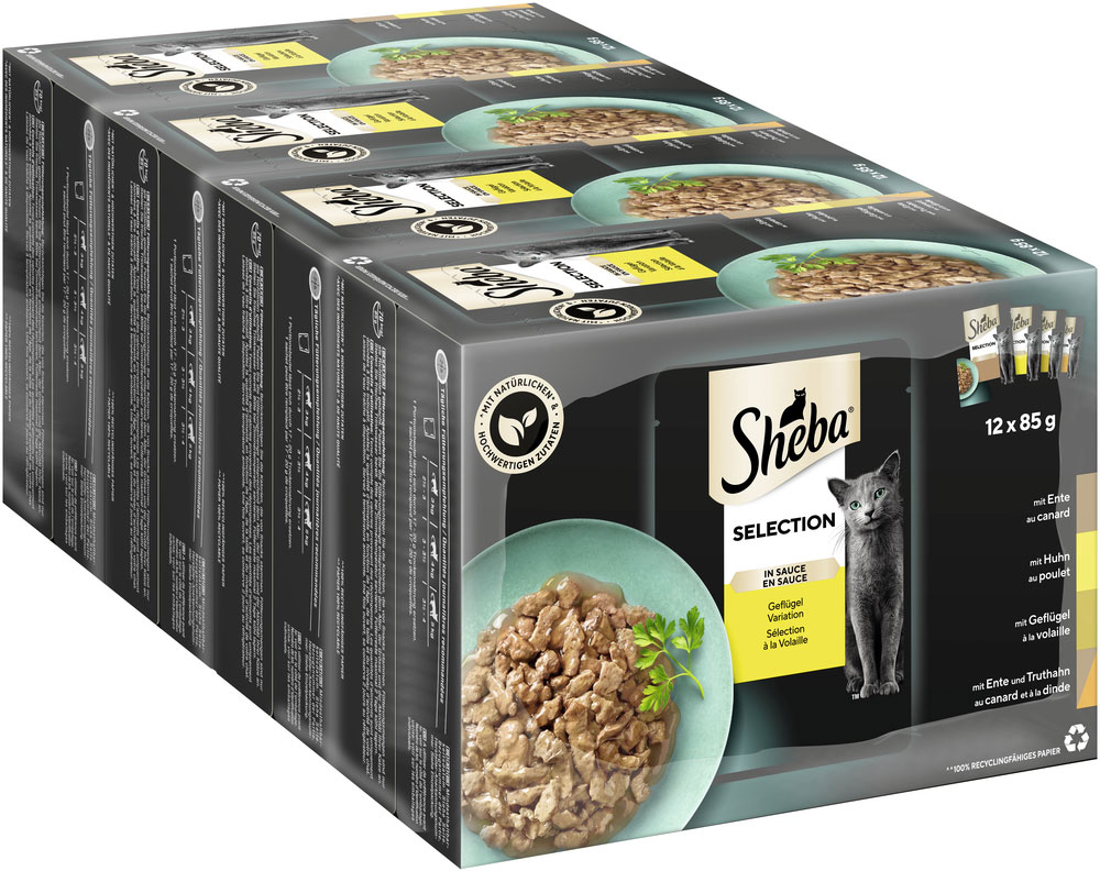 Sheba - MP Selection Geflügel Variation - 4 x 12X85g - 2