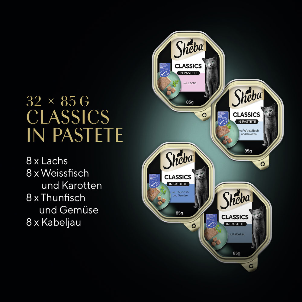 Sheba - Multipack Classics in Pastete Fisch Variation MSC - 1 x 32X85g - 6
