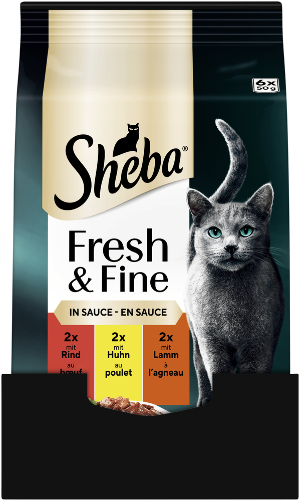Sheba - Fresh & Fine Rind, Huhn & Lamm - 6 x 6X50g - 3