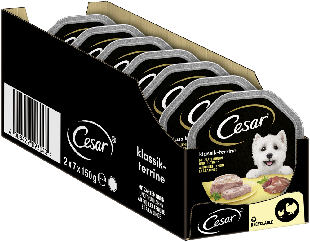 Cesar - Klassiker Huhn & Truthahn - 14 x 150g - 2