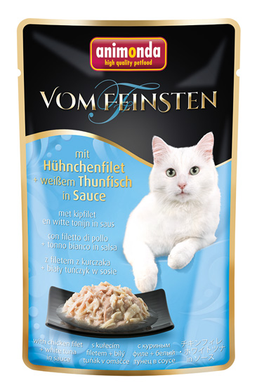 mit Hühnchenfilet + weißer Thunfisch in Sauce