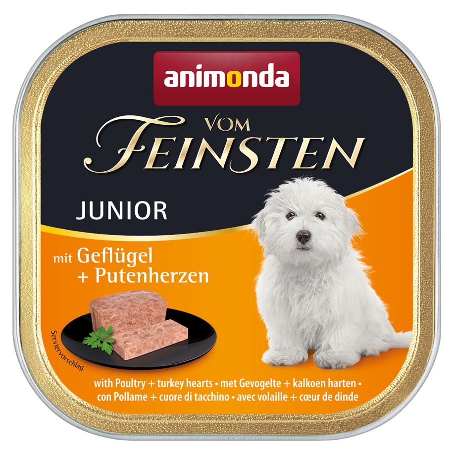 Junior mit Geflügel + Putenherzen