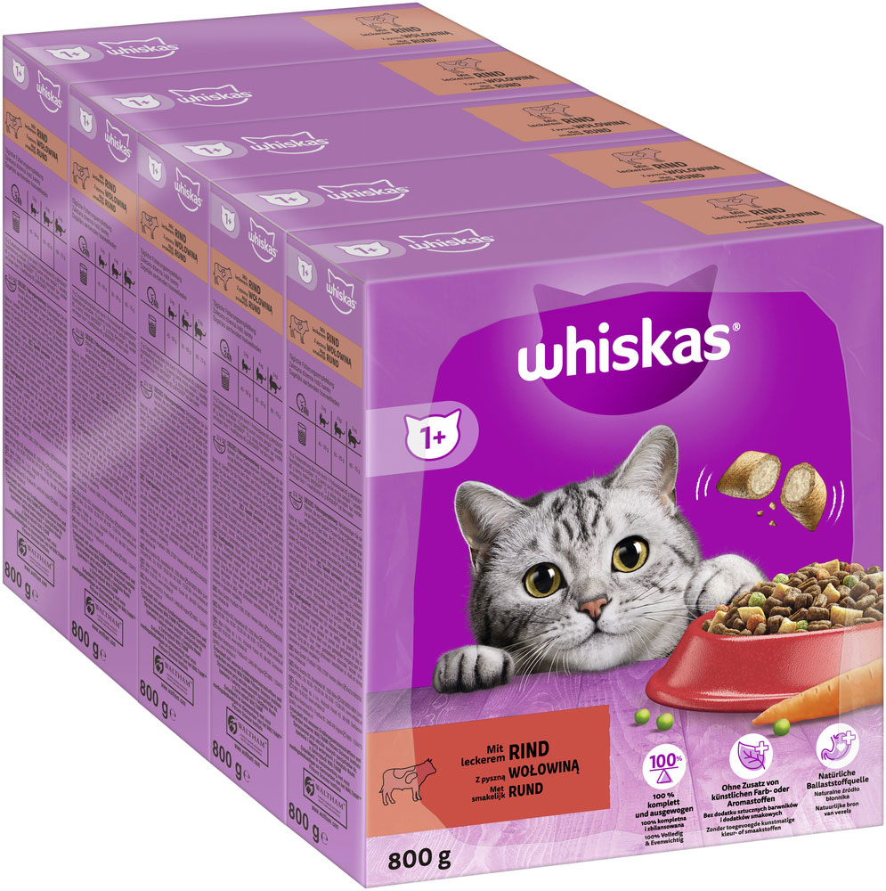Whiskas - 1+ mit Rind - 1 x 800g - 2