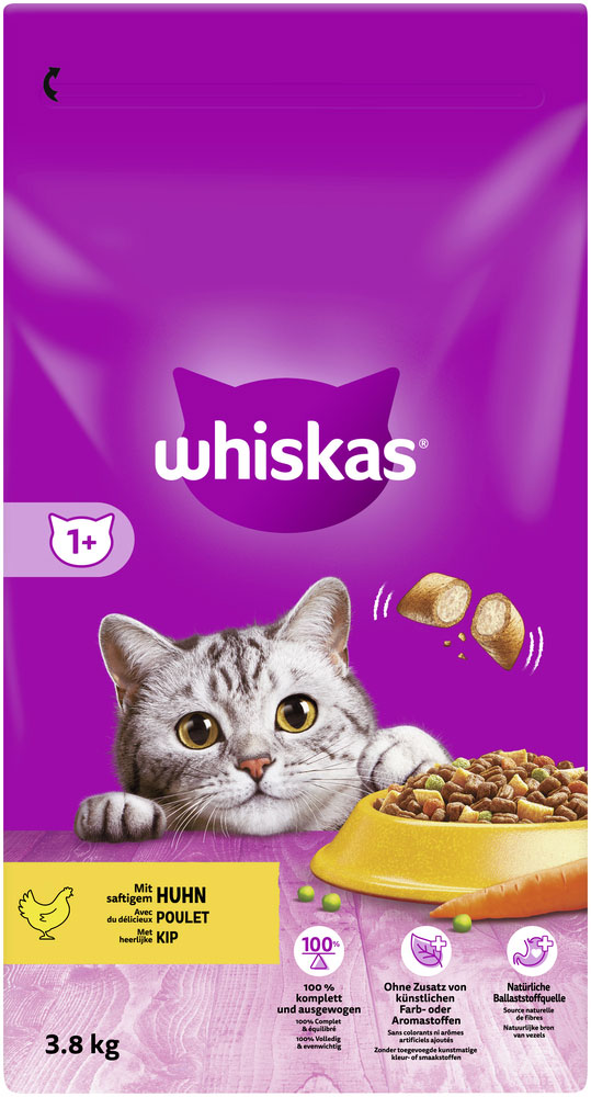 Whiskas - 1+ mit Huhn - 1 x 3,8kg - 2
