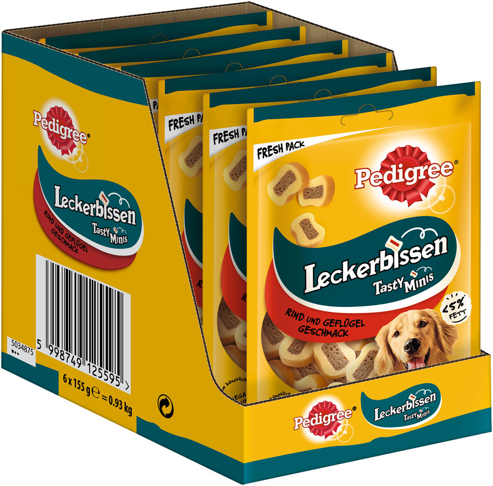 Pedigree - Leckerbissen Kau-Schnitten mit Rind - 1 x 155g - 2