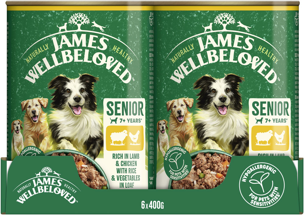 James Wellbeloved - Senior Reich an Lamm & Huhn mit Reis & Gemüse in Pastete - 6 x 400g - 3