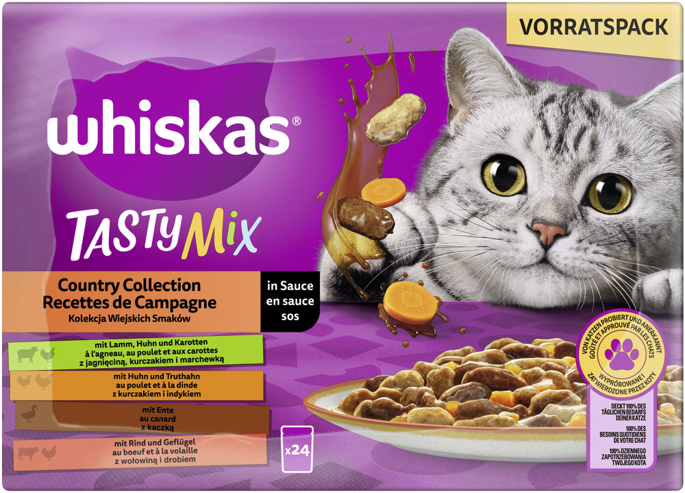 Whiskas - Whiskas Tasty Mix Multipack Country Collection in Sauce - 1 x 24X85g - 4
