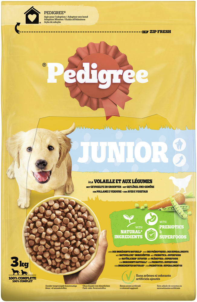 Pedigree - Junior Gelfügel + Gemüse - 1 x 3kg - 3