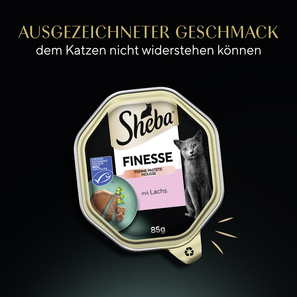 Sheba - Finesse Feine Pastete mit Lachs - 22 x 85g - 9