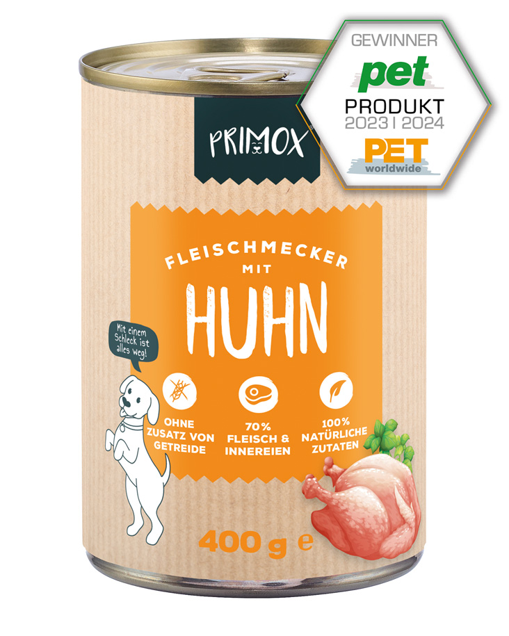 Primox Fleischmecker Nassfutter 400 g in Dose mit Huhn