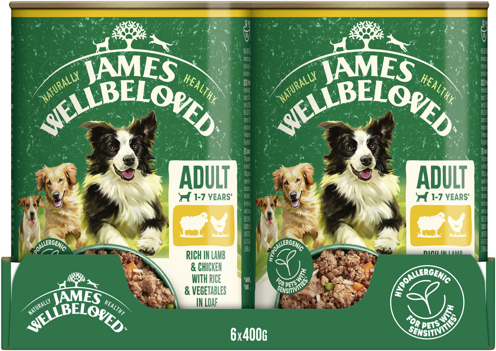 James Wellbeloved - Reich an Lamm & Huhn mit Reis & Gemüse in Pastete - 6 x 400g - 3