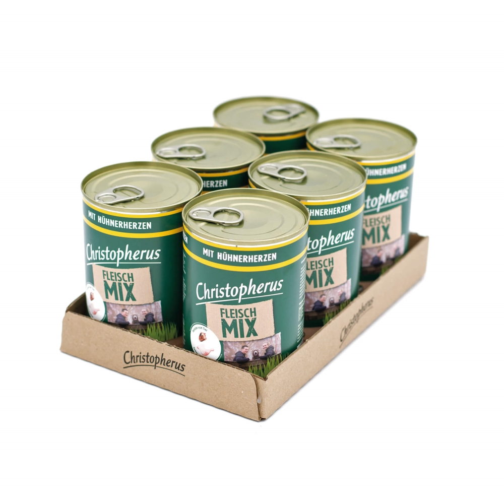 Allco Christopherus - Fleischmix mit Hühnerherzen - 6 x 400g - 2