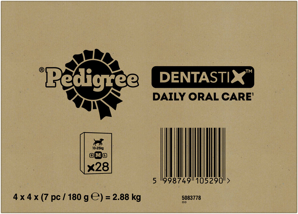 Pedigree - Dentastix Tägliche Zahnpflege MP für mittelgroße Hunde - 1 x 720g - 3