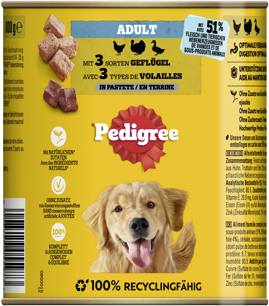 Pedigree - Classic 3xGeflügel - 12 x 800g - 4