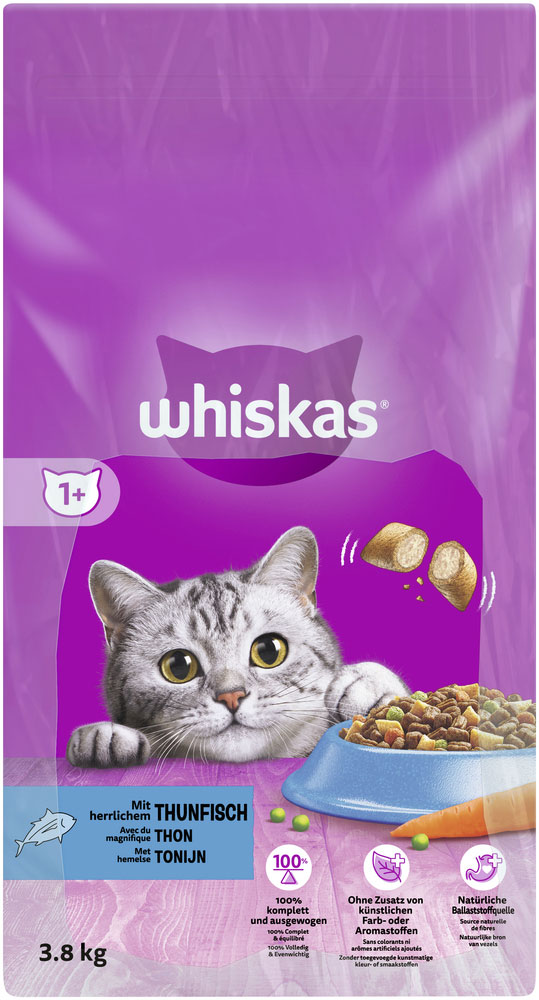 Whiskas - 1+ mit Thunfisch - 1 x 3,8kg - 4