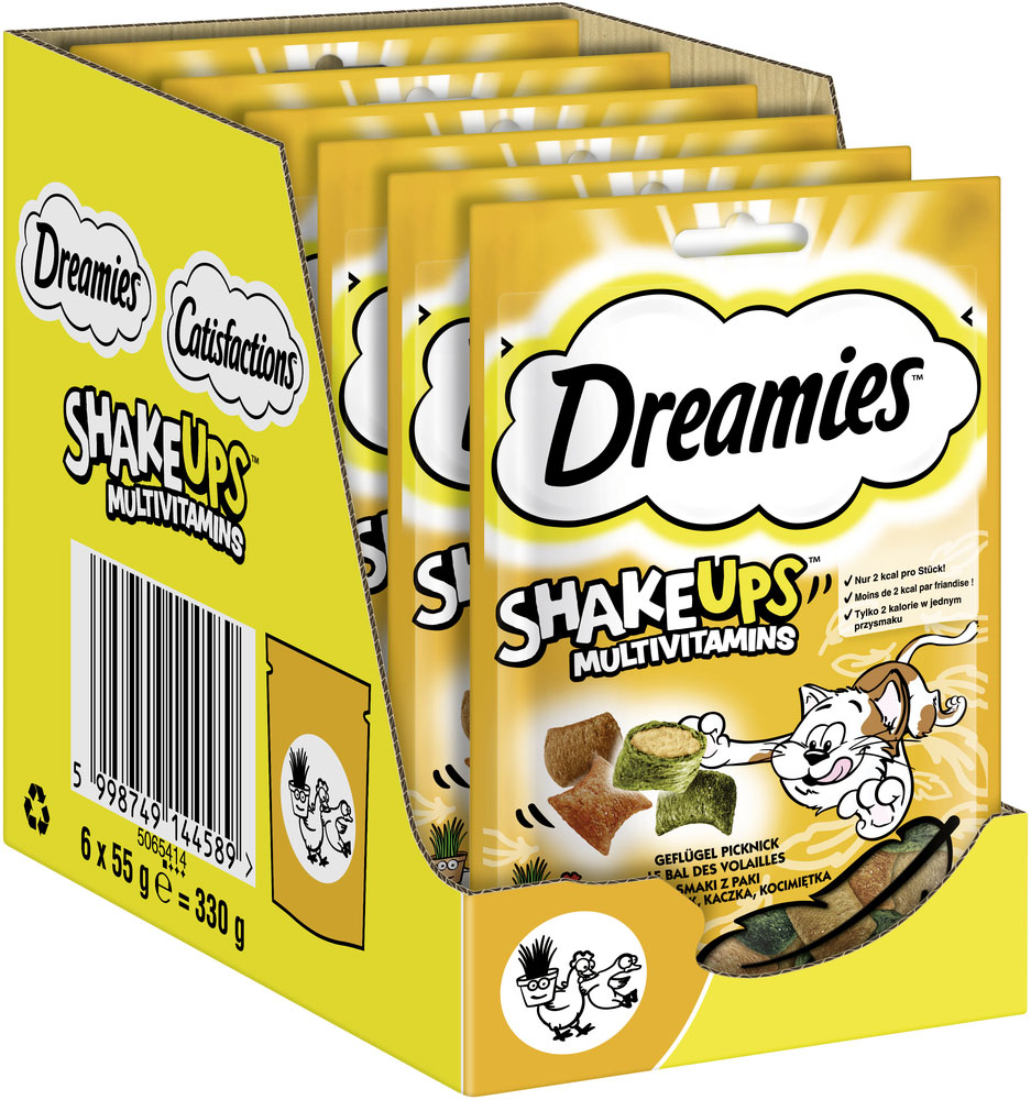 Dreamies - Shake Ups mit Geflügel - 6 x 55g - 2