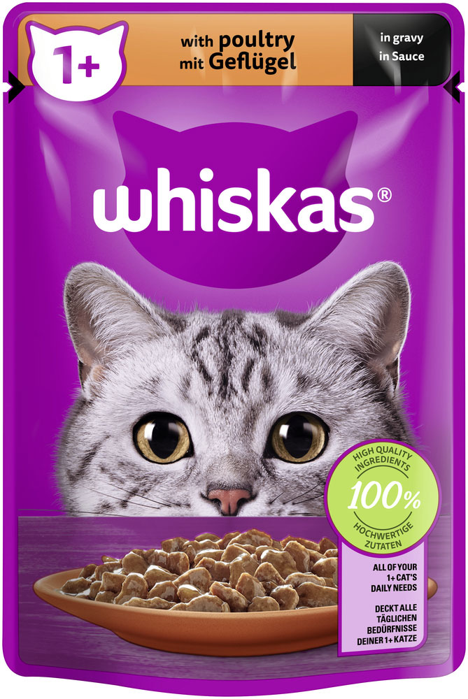 Whiskas 1+ mit Geflügel in Sauce