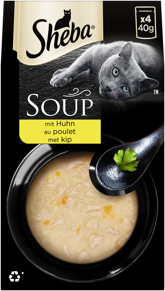 Sheba - Multipack Soup mit Huhn - 1 x 4X40g - 2