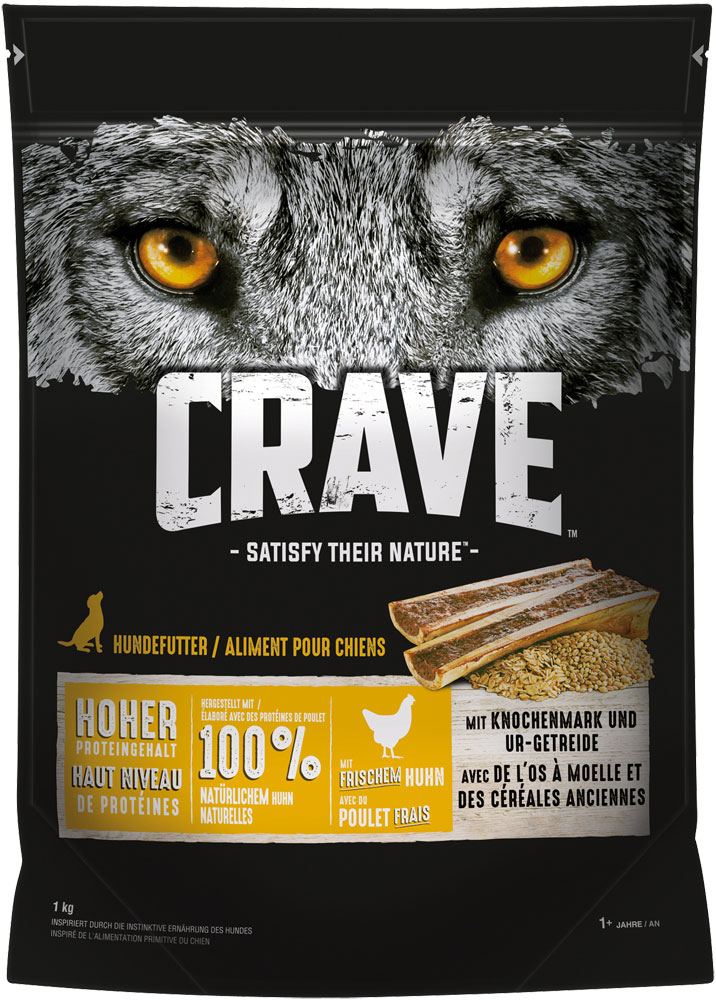 Crave - Adult Huhn mit Knochenmark & Urgetreide - 1 x 1kg - 2