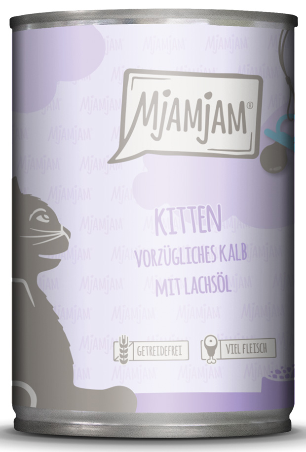 Kitten vorzügliches Kalb mit Lachsöl