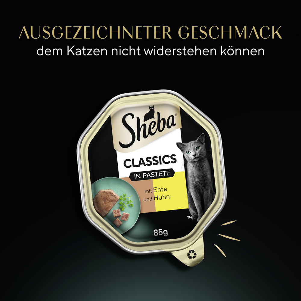 Sheba - Classic Pastete Ente & Huhn - 22 x 85g - 10