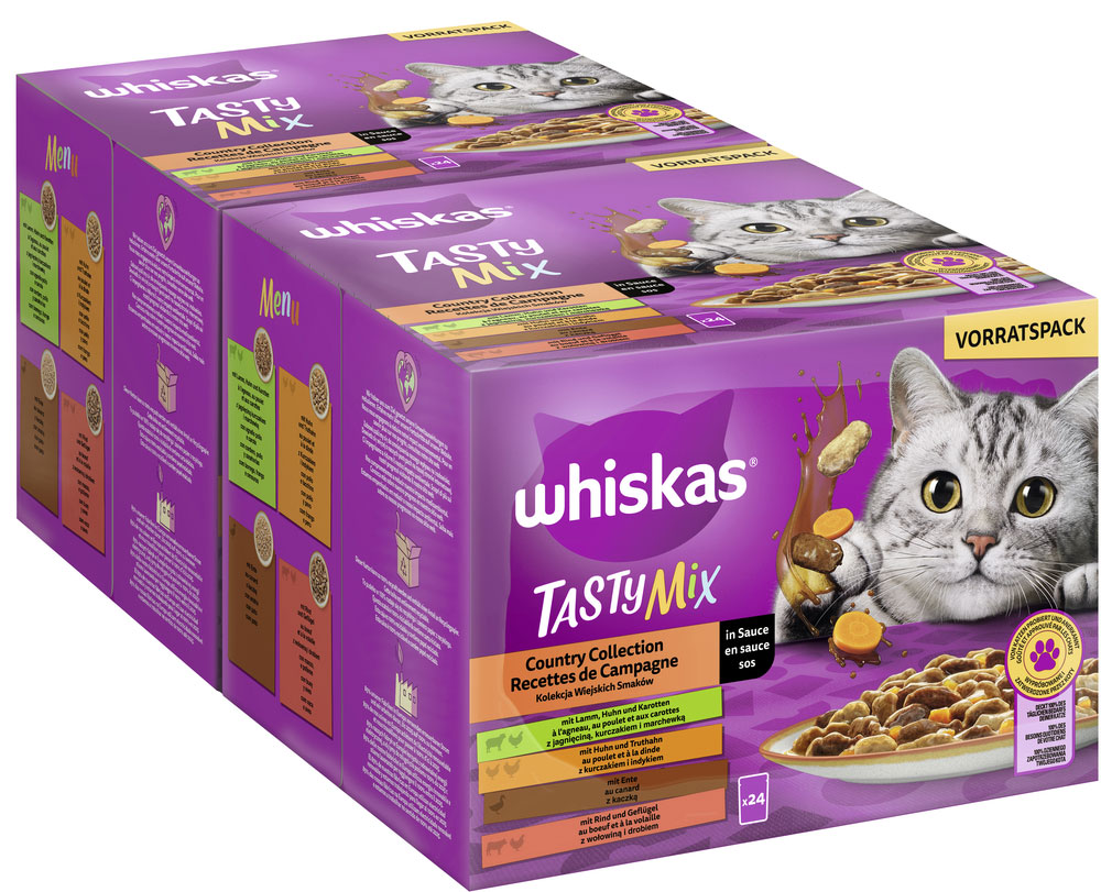 Whiskas - Whiskas Tasty Mix Multipack Country Collection in Sauce - 1 x 24X85g - 2