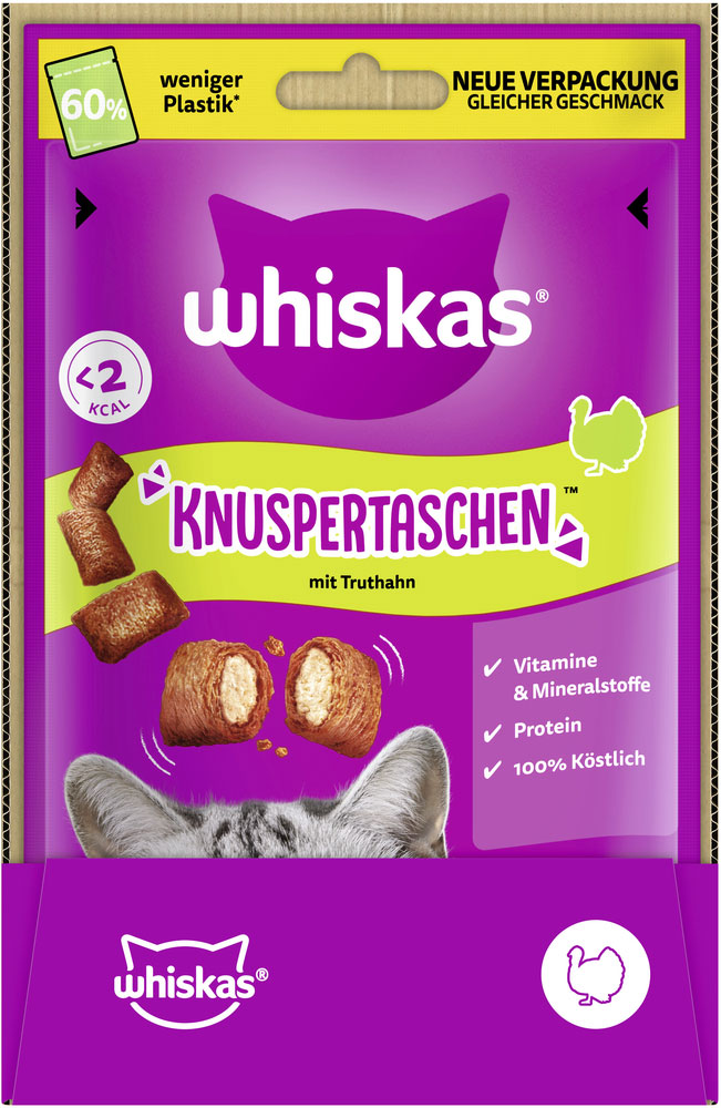 Whiskas - Knuspertaschen Truthahn - 6 x 60g - 3