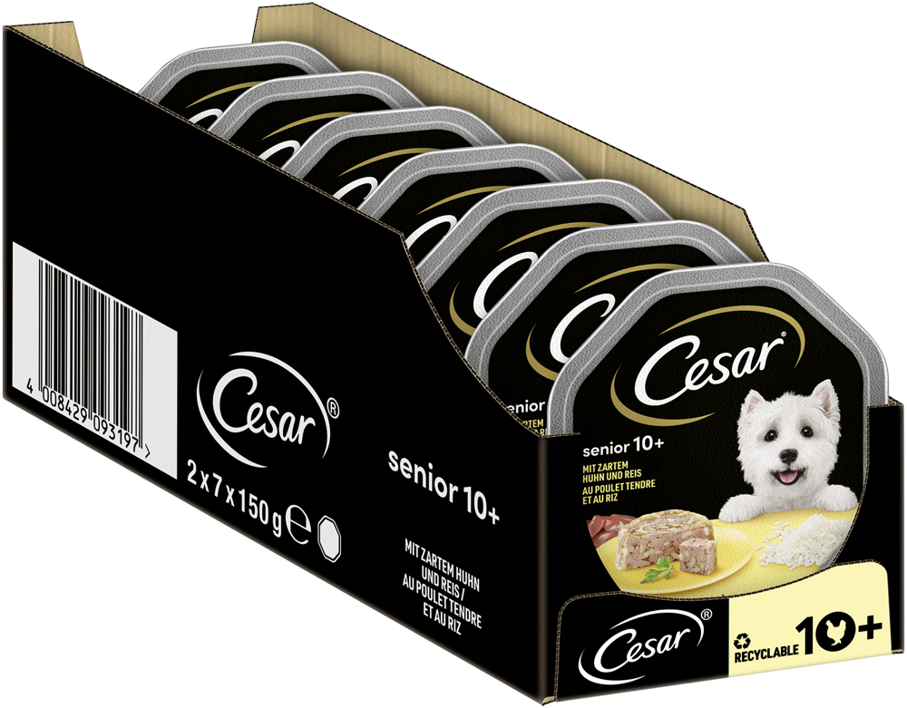 Cesar - Senior 1+ Huhn & Reis in Gelee - 14 x 150g - 2